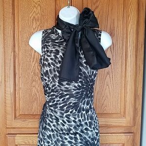 Handmade black scarf/sash neck tie 55" x 10"